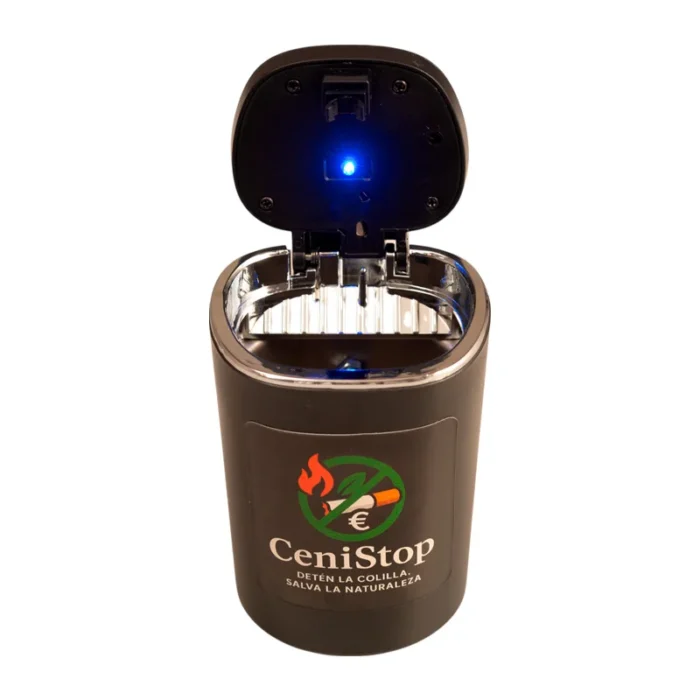 cenicero coche con luz led